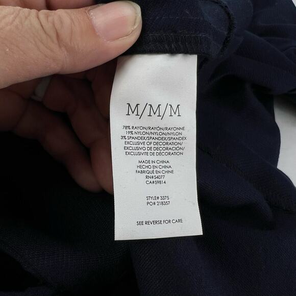 EUC Cabi M In The Band Knit Navy Blue/Black Military Style Pockets Blazer Jacket - Picture 10 of 12